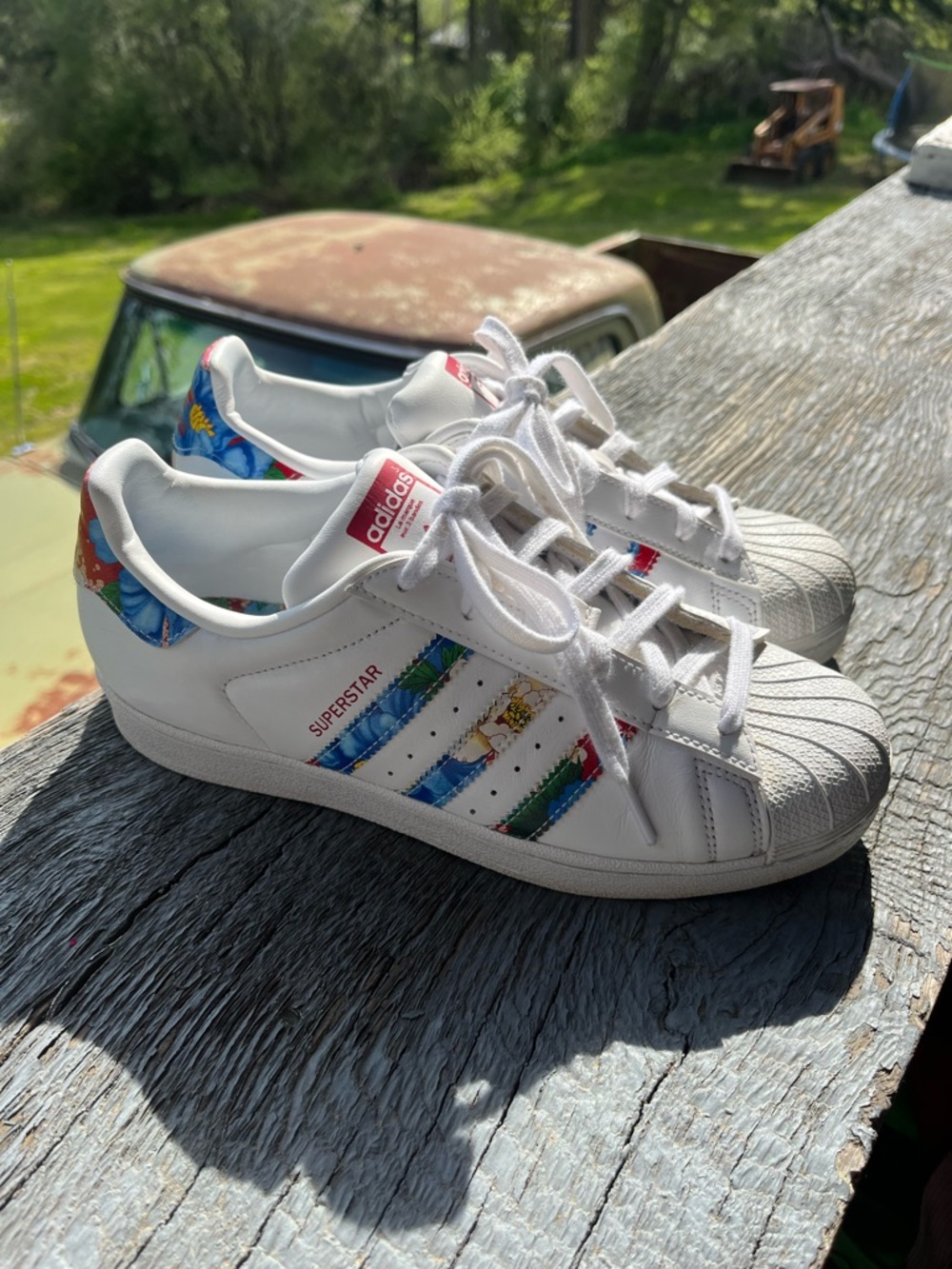 Adidas Superstar Art Print BBO532 Women’s 7 Floral Bright Shell Toe